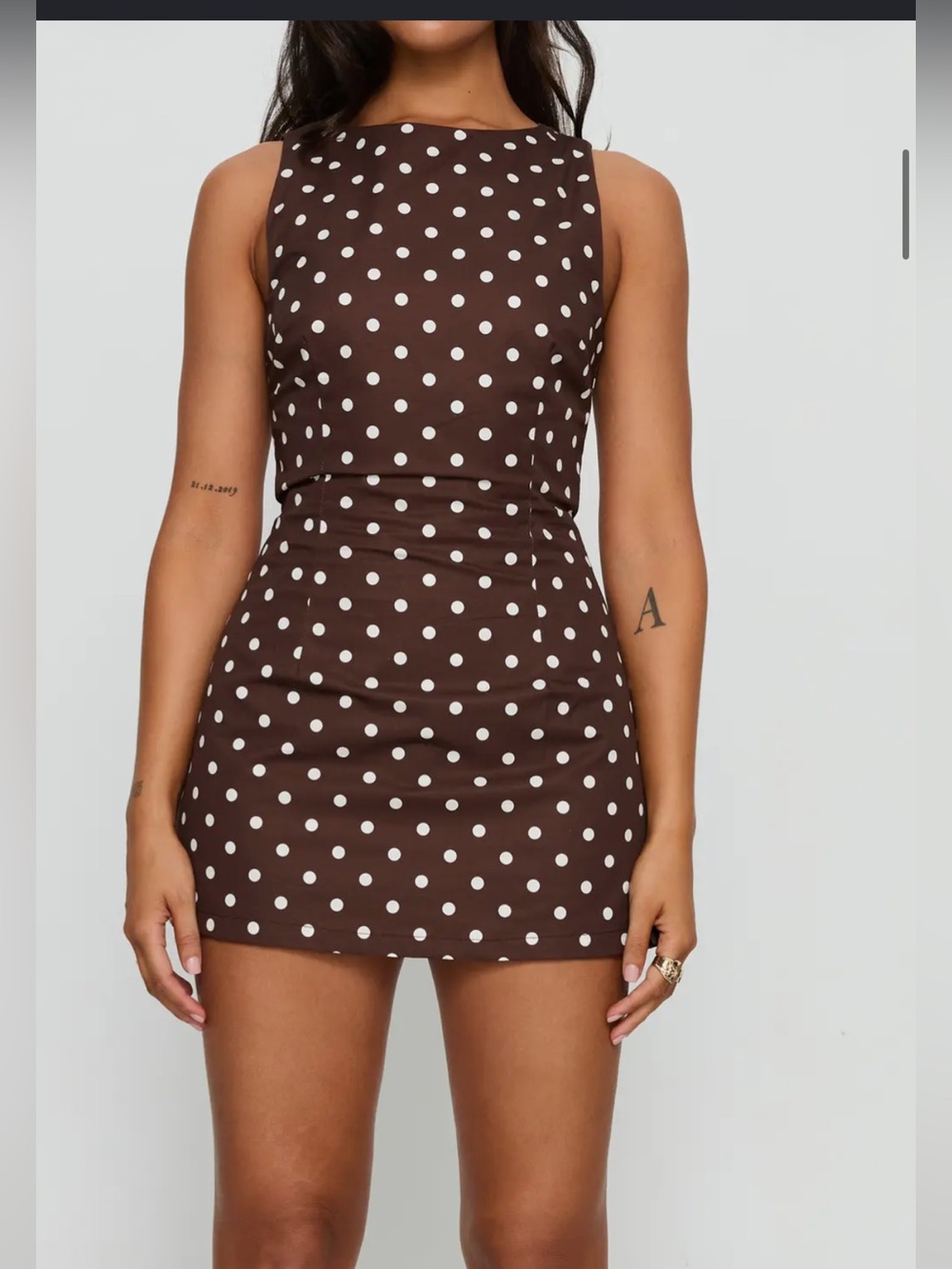 Princess Polly Brown Polka Dot Mini Skirt Set